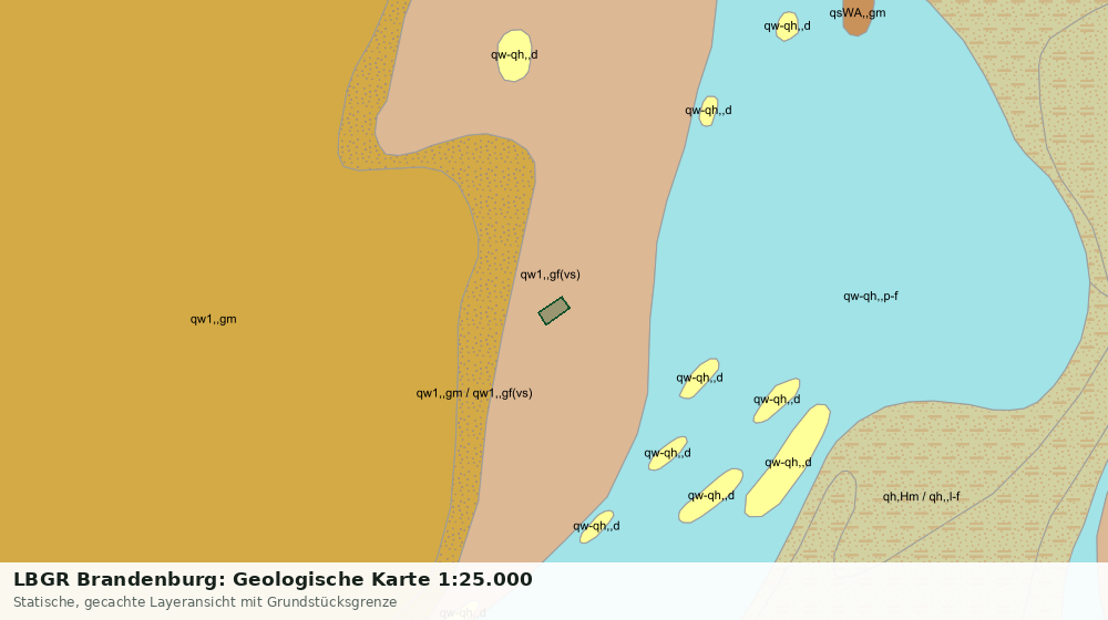 Statische Kartenansicht: LBGR Brandenburg: Geologische Karte 1:25.000