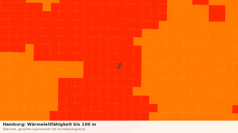 Statische Kartenansicht: Hamburg: Wärmeleitfähigkeit bis 100 m
