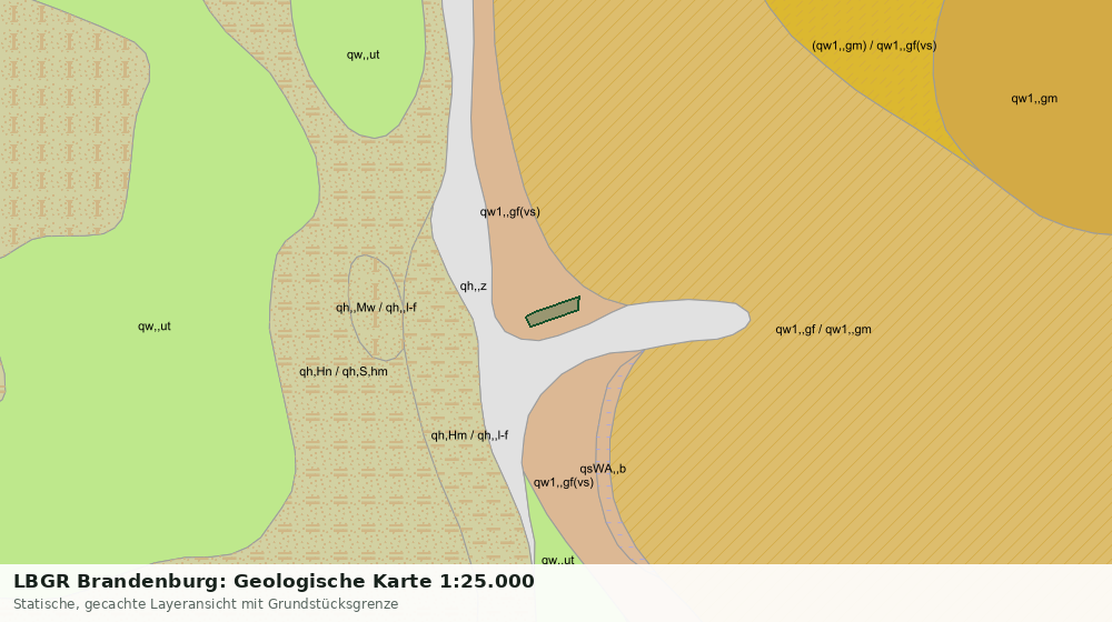 Statische Kartenansicht: LBGR Brandenburg: Geologische Karte 1:25.000