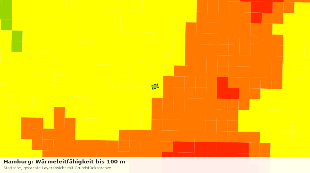 Statische Kartenansicht: Hamburg: Wärmeleitfähigkeit bis 100 m