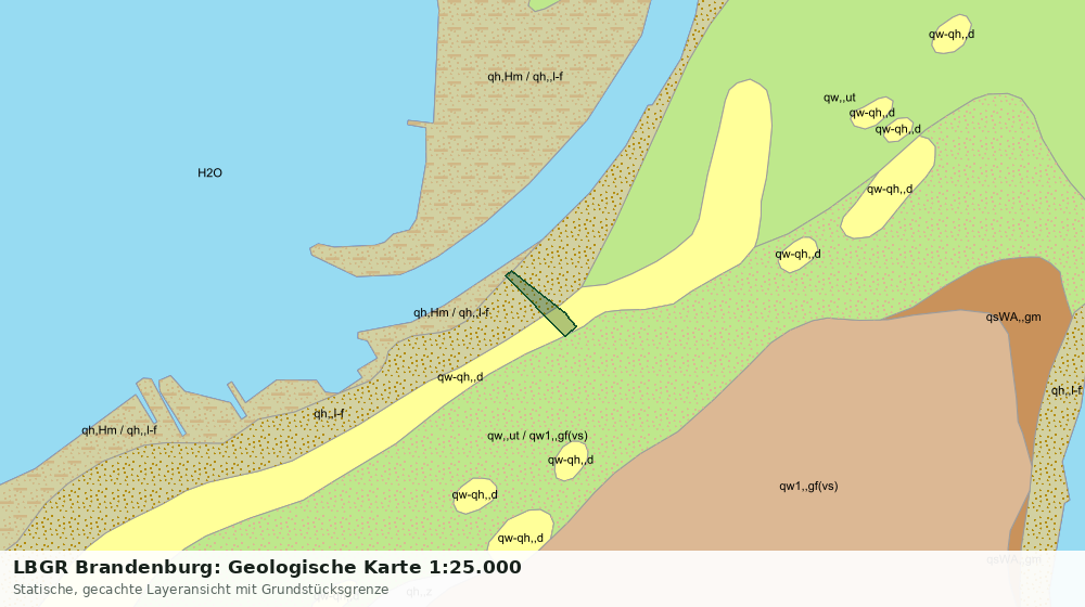 Statische Kartenansicht: LBGR Brandenburg: Geologische Karte 1:25.000
