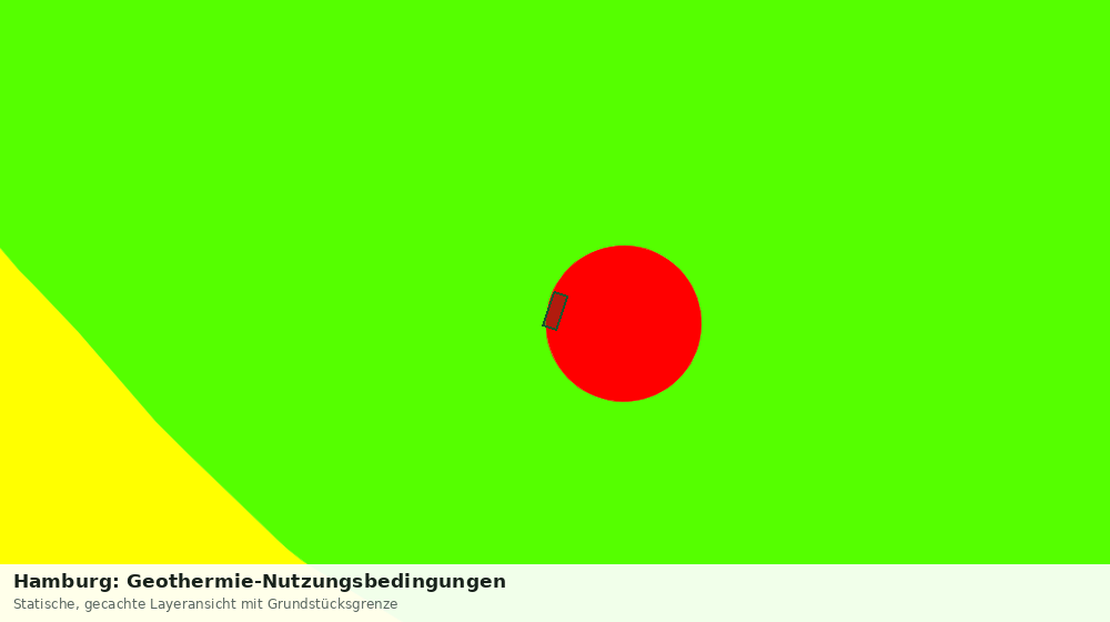 Statische Kartenansicht: Hamburg: Geothermie-Nutzungsbedingungen