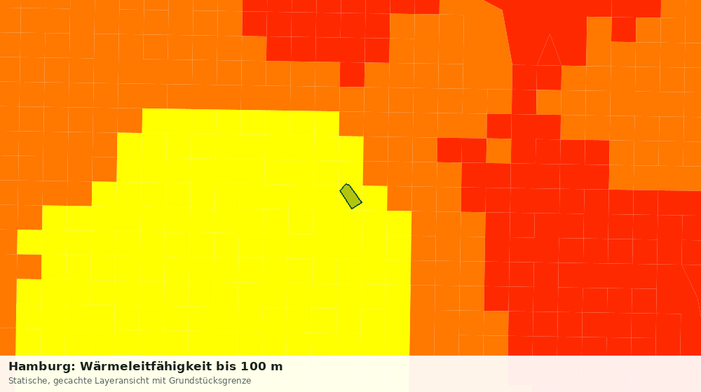 Statische Kartenansicht: Hamburg: Wärmeleitfähigkeit bis 100 m