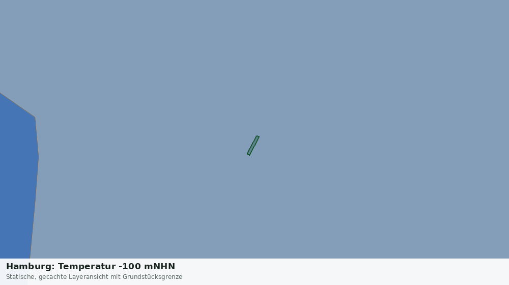 Statische Kartenansicht: Hamburg: Temperatur -100 mNHN