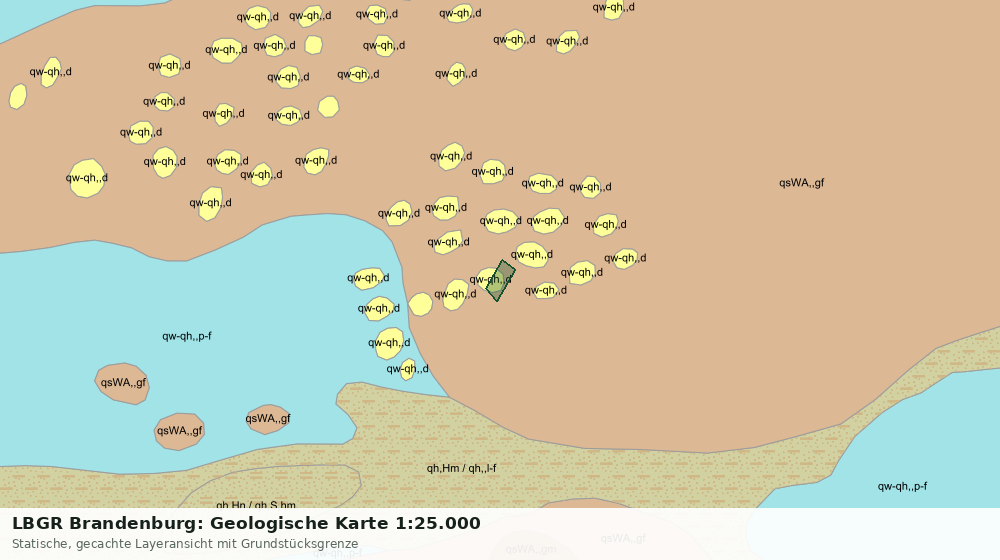 Statische Kartenansicht: LBGR Brandenburg: Geologische Karte 1:25.000