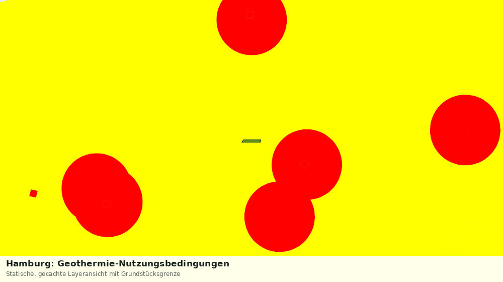 Statische Kartenansicht: Hamburg: Geothermie-Nutzungsbedingungen