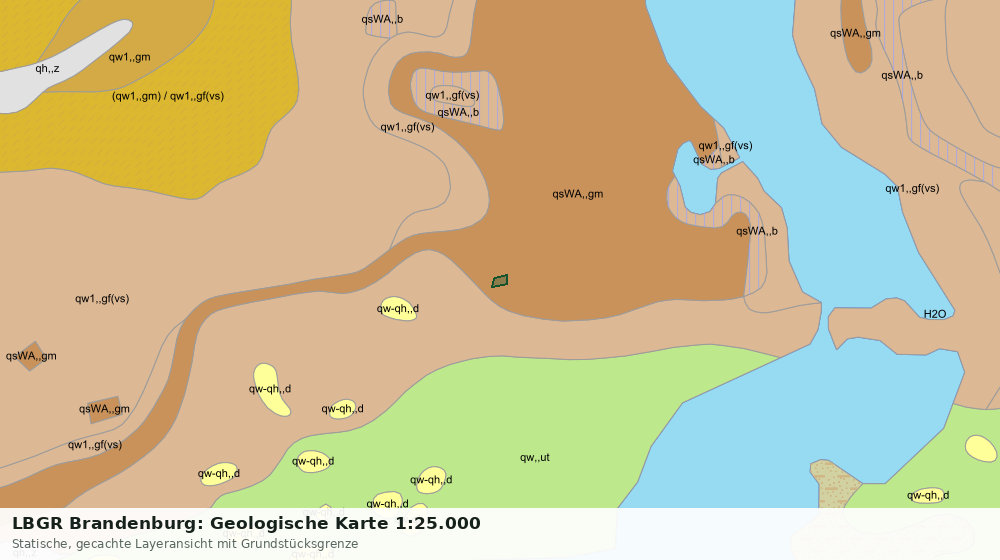 Statische Kartenansicht: LBGR Brandenburg: Geologische Karte 1:25.000