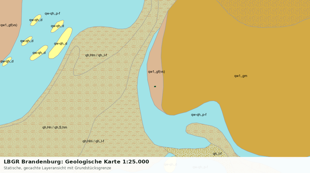 Statische Kartenansicht: LBGR Brandenburg: Geologische Karte 1:25.000