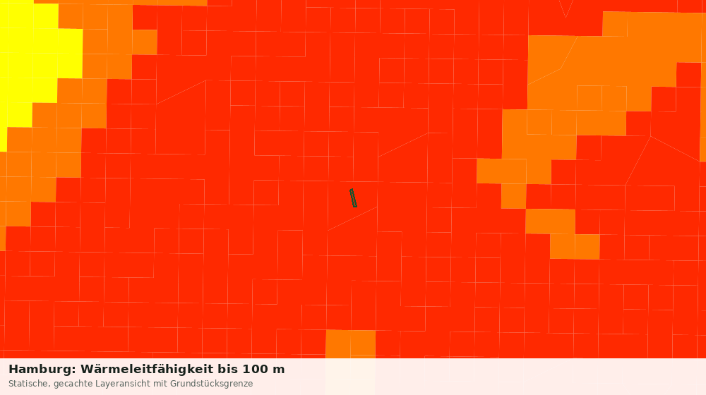Statische Kartenansicht: Hamburg: Wärmeleitfähigkeit bis 100 m