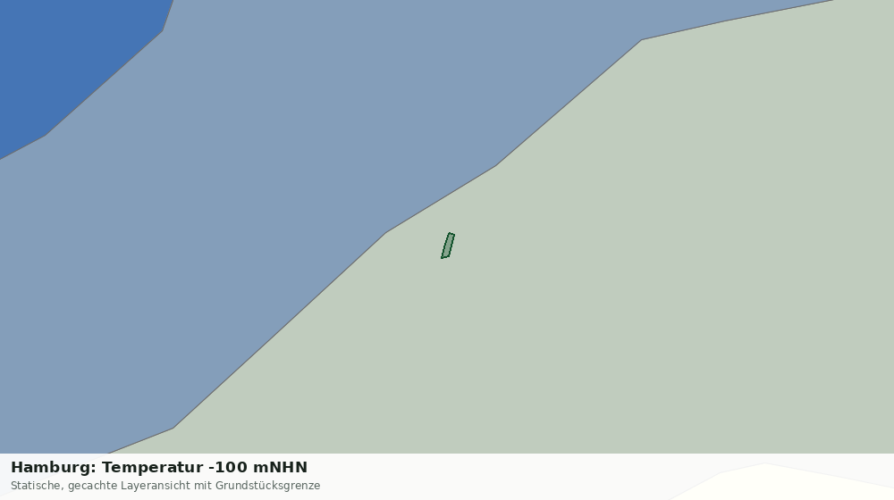 Statische Kartenansicht: Hamburg: Temperatur -100 mNHN