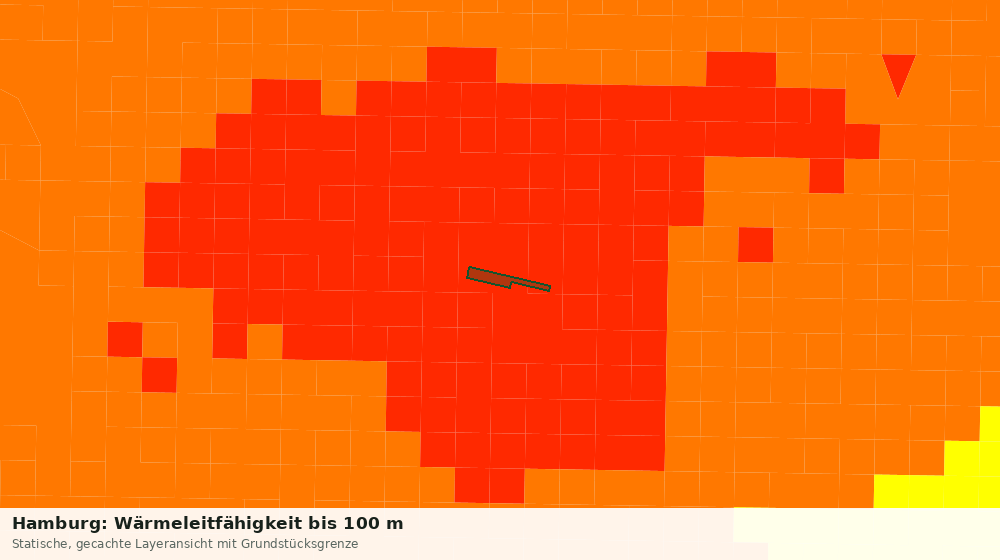 Statische Kartenansicht: Hamburg: Wärmeleitfähigkeit bis 100 m