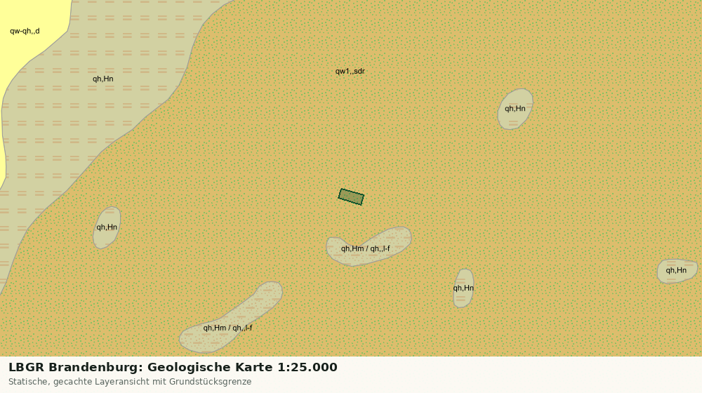 Statische Kartenansicht: LBGR Brandenburg: Geologische Karte 1:25.000