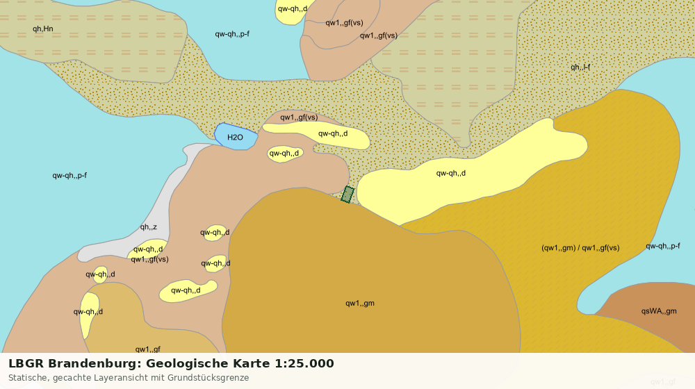 Statische Kartenansicht: LBGR Brandenburg: Geologische Karte 1:25.000
