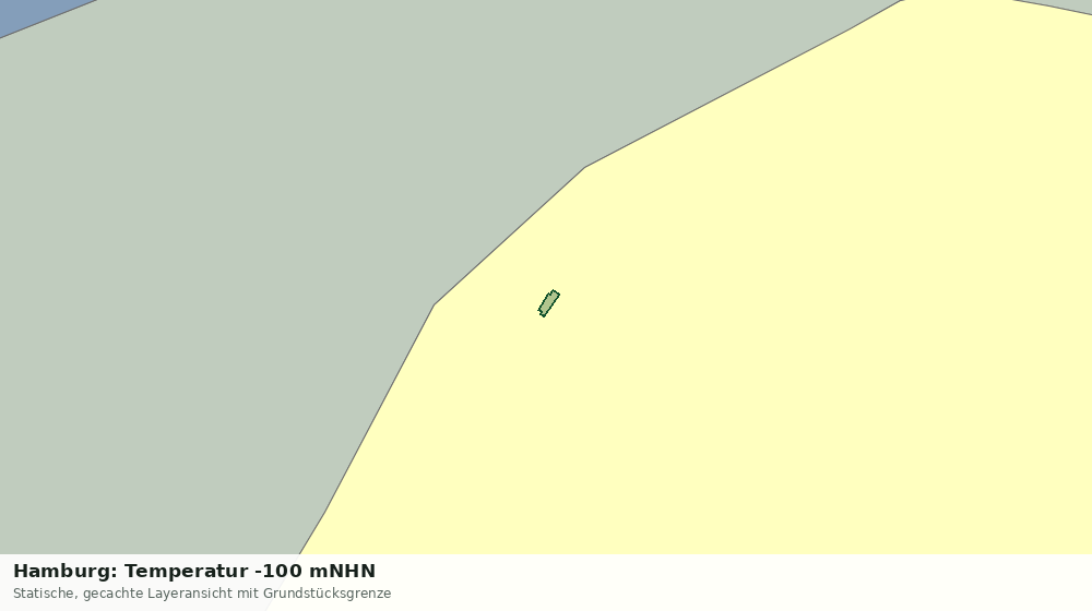 Statische Kartenansicht: Hamburg: Temperatur -100 mNHN