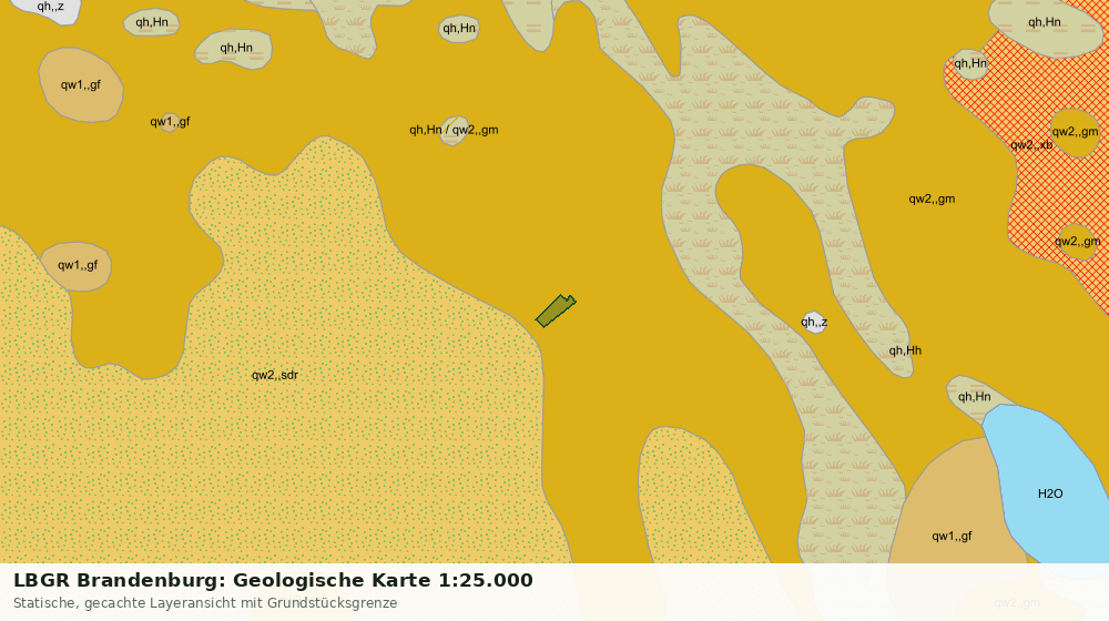 Statische Kartenansicht: LBGR Brandenburg: Geologische Karte 1:25.000