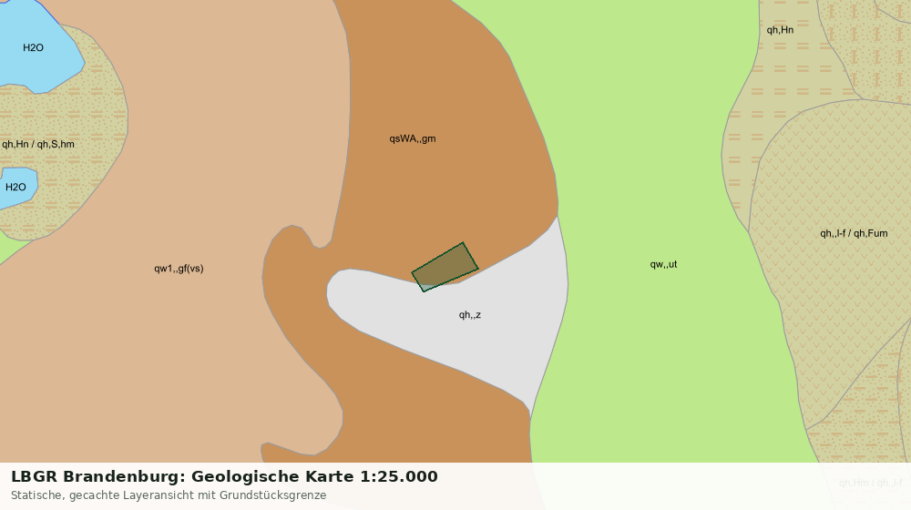 Statische Kartenansicht: LBGR Brandenburg: Geologische Karte 1:25.000