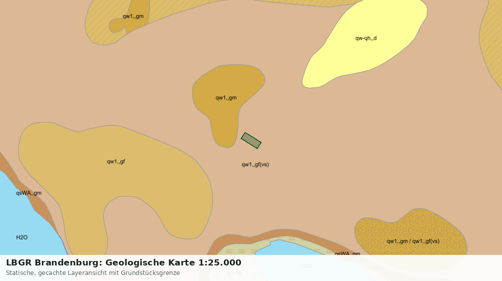 Statische Kartenansicht: LBGR Brandenburg: Geologische Karte 1:25.000
