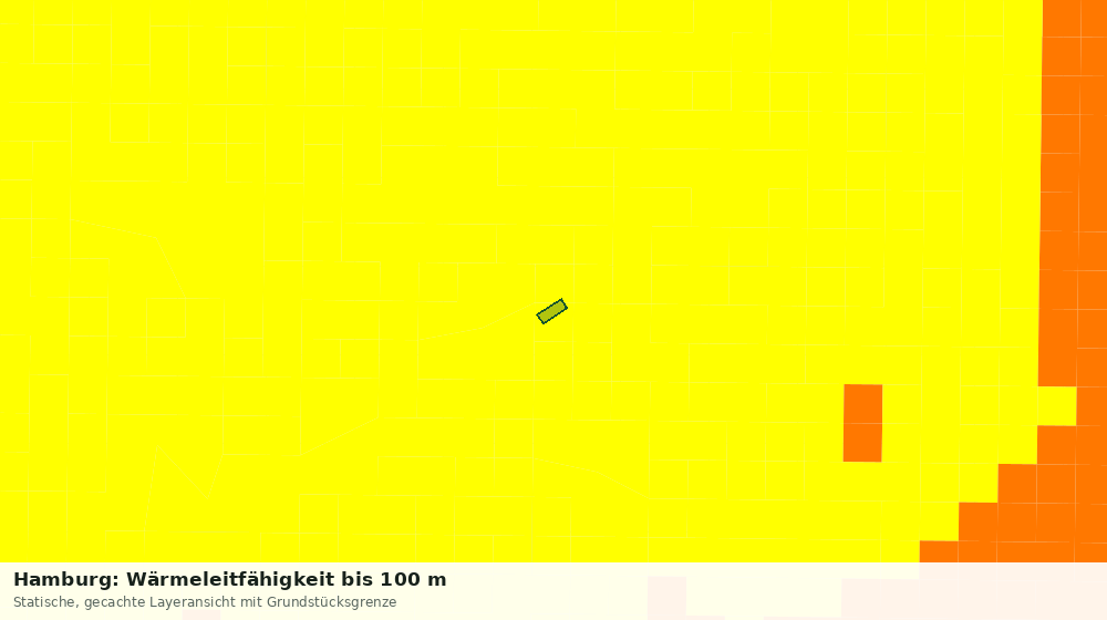 Statische Kartenansicht: Hamburg: Wärmeleitfähigkeit bis 100 m