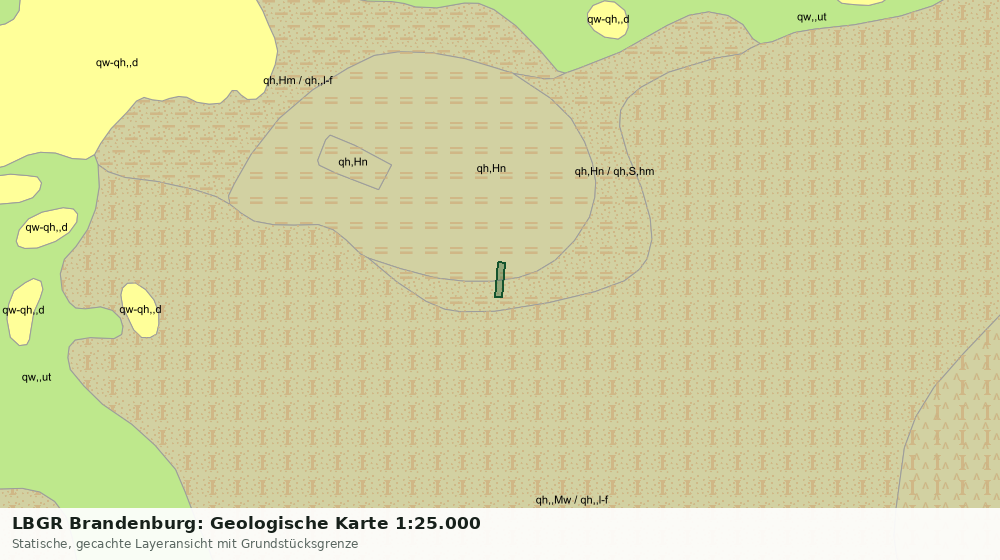 Statische Kartenansicht: LBGR Brandenburg: Geologische Karte 1:25.000