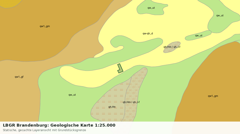 Statische Kartenansicht: LBGR Brandenburg: Geologische Karte 1:25.000