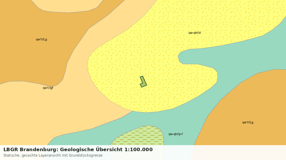 Statische Kartenansicht: LBGR Brandenburg: Geologische Übersicht 1:100.000