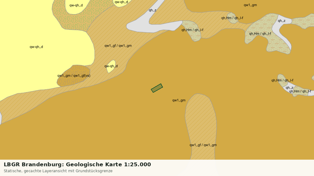 Statische Kartenansicht: LBGR Brandenburg: Geologische Karte 1:25.000