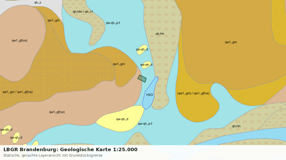Statische Kartenansicht: LBGR Brandenburg: Geologische Karte 1:25.000