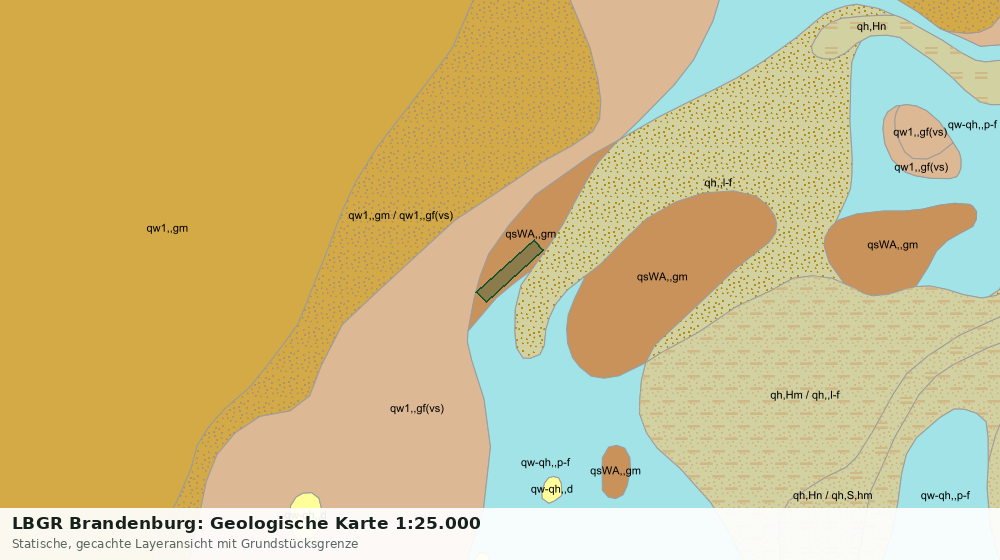Statische Kartenansicht: LBGR Brandenburg: Geologische Karte 1:25.000