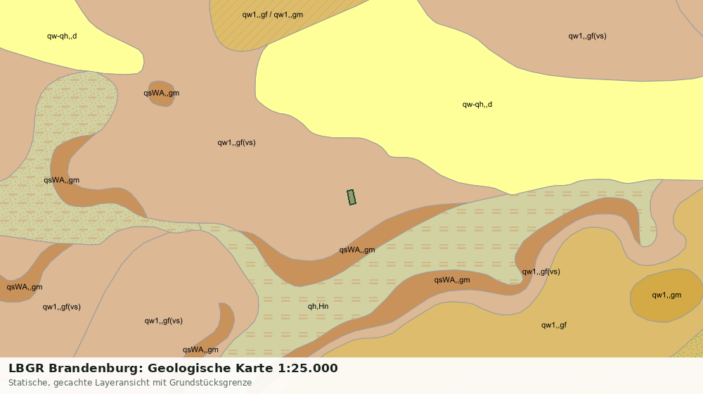 Statische Kartenansicht: LBGR Brandenburg: Geologische Karte 1:25.000