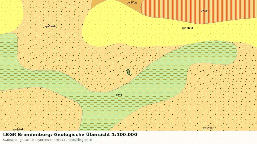 Statische Kartenansicht: LBGR Brandenburg: Geologische Übersicht 1:100.000