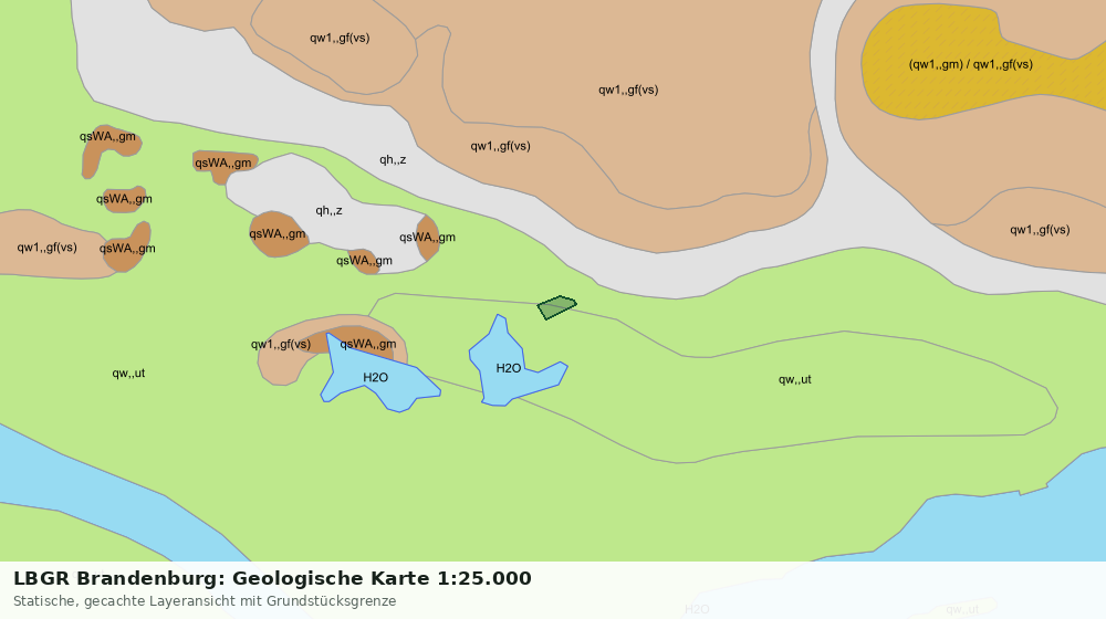 Statische Kartenansicht: LBGR Brandenburg: Geologische Karte 1:25.000