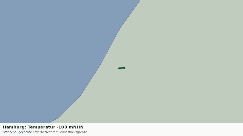 Statische Kartenansicht: Hamburg: Temperatur -100 mNHN