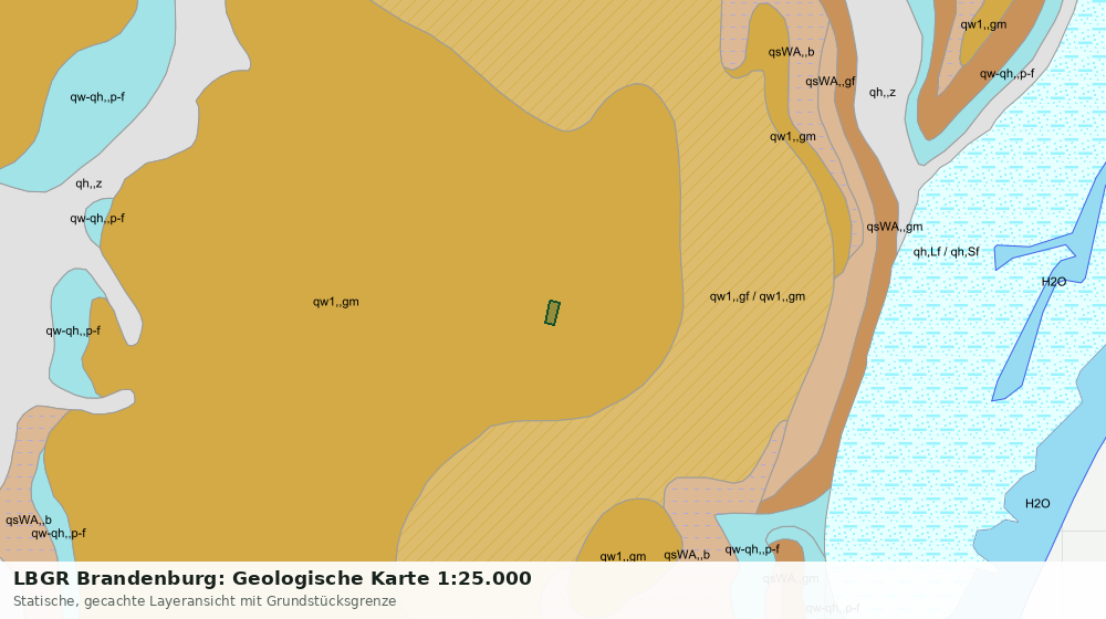 Statische Kartenansicht: LBGR Brandenburg: Geologische Karte 1:25.000
