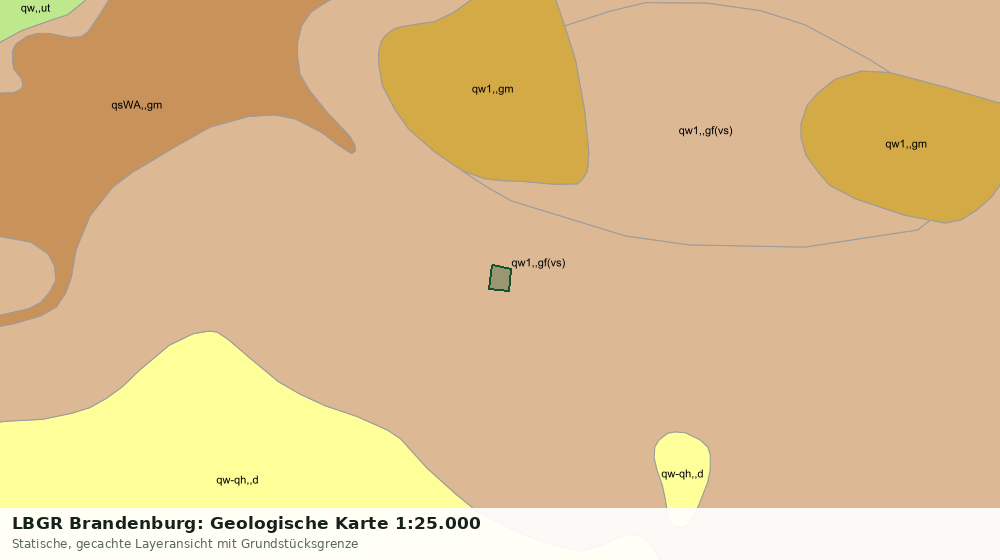 Statische Kartenansicht: LBGR Brandenburg: Geologische Karte 1:25.000
