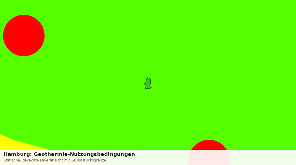 Statische Kartenansicht: Hamburg: Geothermie-Nutzungsbedingungen