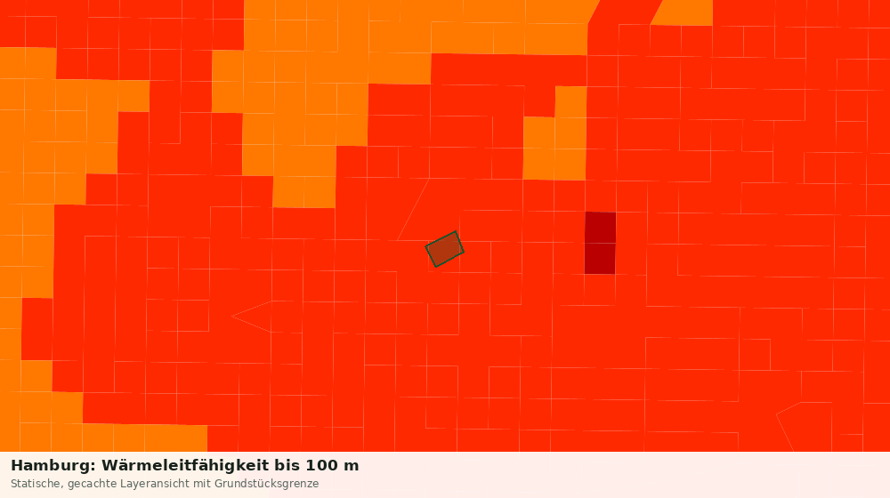 Statische Kartenansicht: Hamburg: Wärmeleitfähigkeit bis 100 m