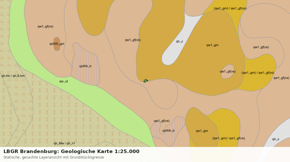 Statische Kartenansicht: LBGR Brandenburg: Geologische Karte 1:25.000