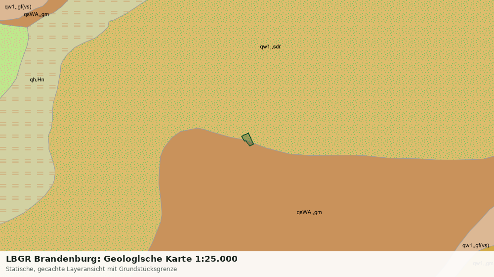Statische Kartenansicht: LBGR Brandenburg: Geologische Karte 1:25.000