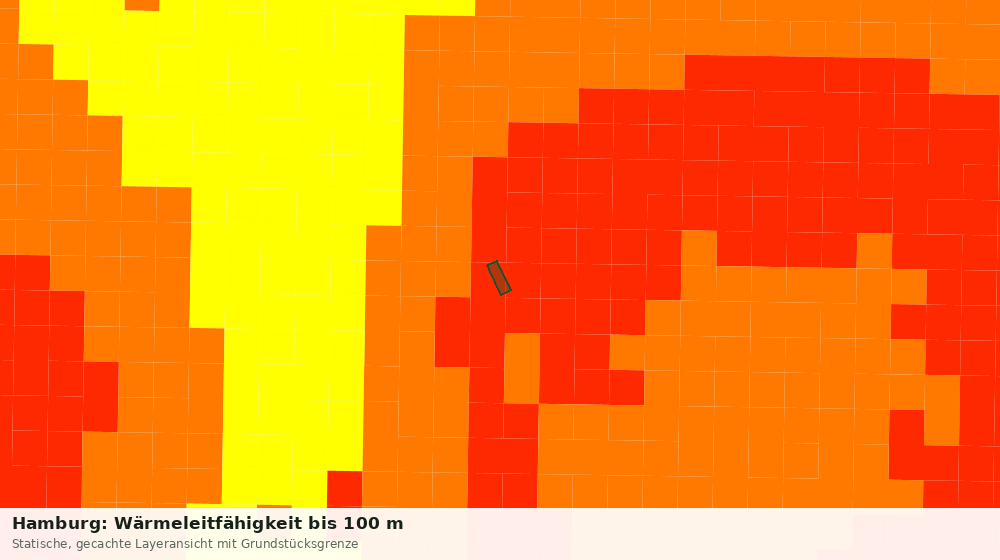 Statische Kartenansicht: Hamburg: Wärmeleitfähigkeit bis 100 m