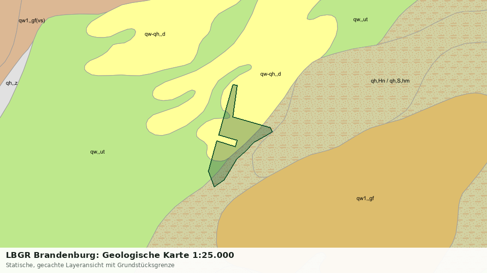 Statische Kartenansicht: LBGR Brandenburg: Geologische Karte 1:25.000