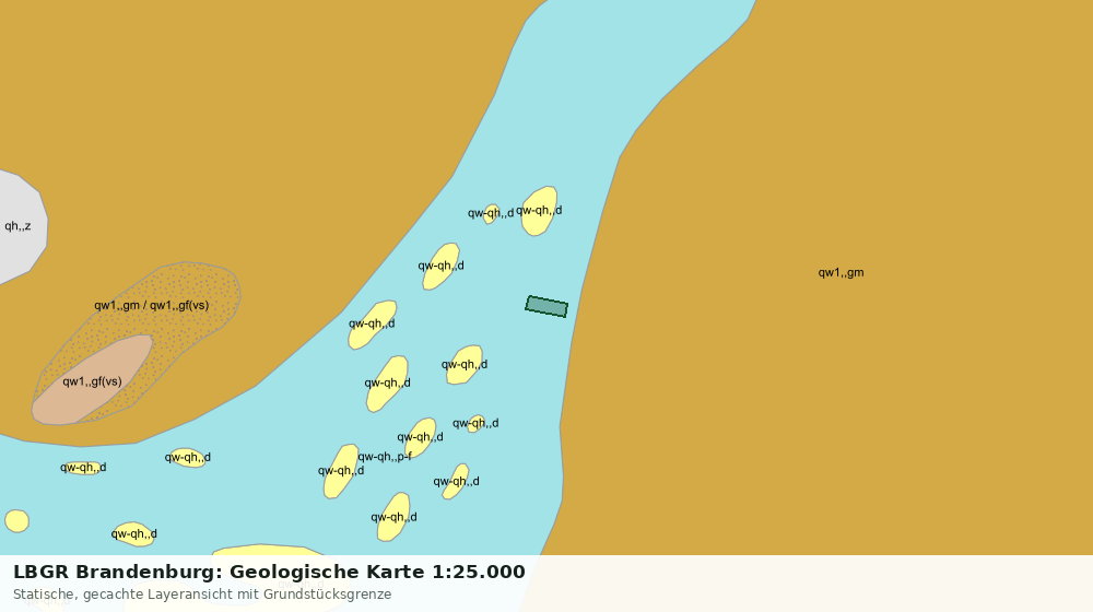Statische Kartenansicht: LBGR Brandenburg: Geologische Karte 1:25.000