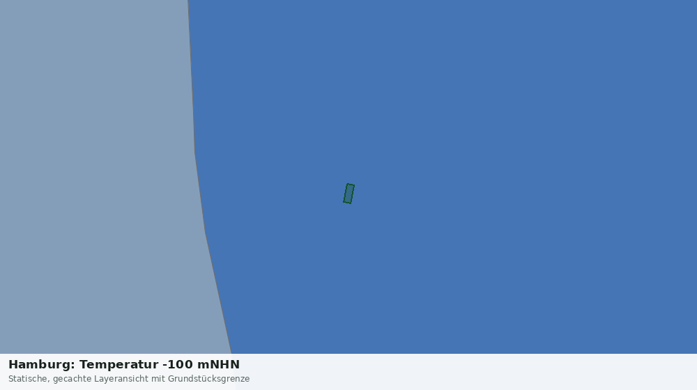 Statische Kartenansicht: Hamburg: Temperatur -100 mNHN