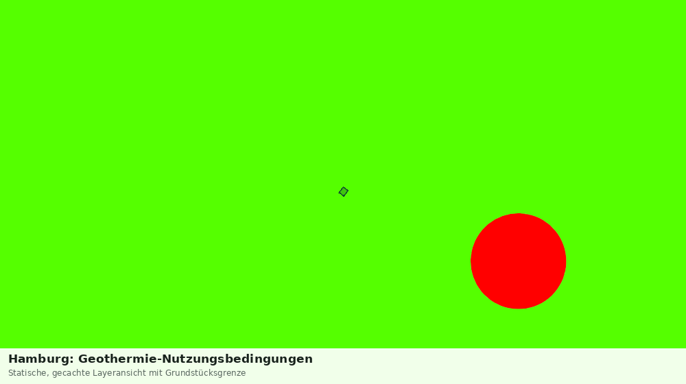 Statische Kartenansicht: Hamburg: Geothermie-Nutzungsbedingungen