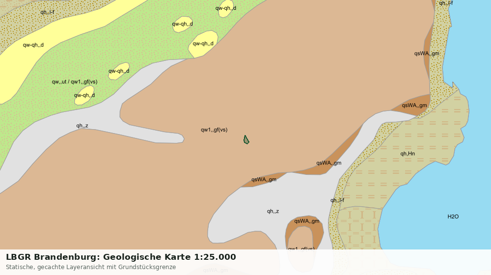 Statische Kartenansicht: LBGR Brandenburg: Geologische Karte 1:25.000