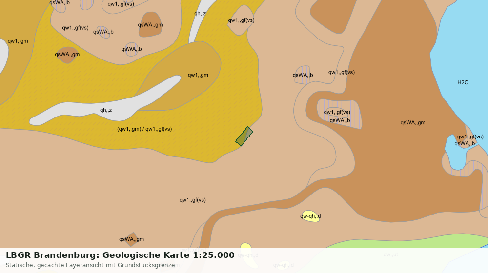 Statische Kartenansicht: LBGR Brandenburg: Geologische Karte 1:25.000