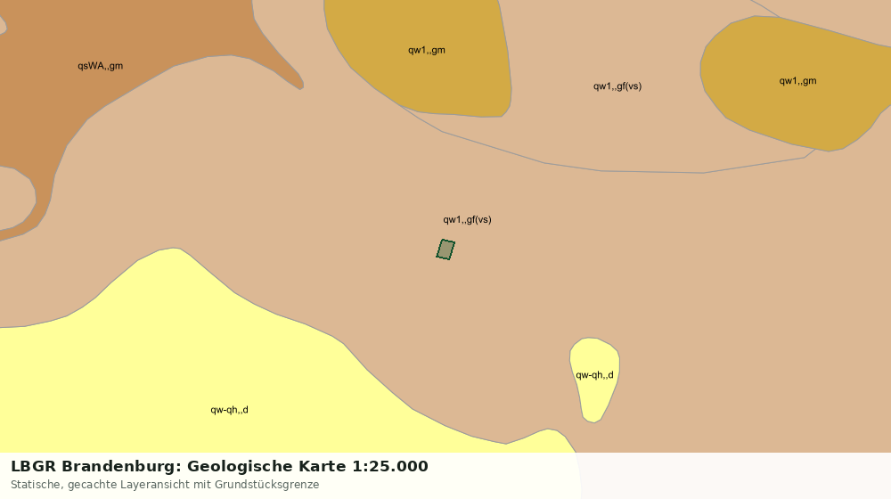 Statische Kartenansicht: LBGR Brandenburg: Geologische Karte 1:25.000