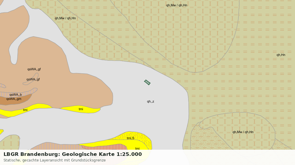 Statische Kartenansicht: LBGR Brandenburg: Geologische Karte 1:25.000