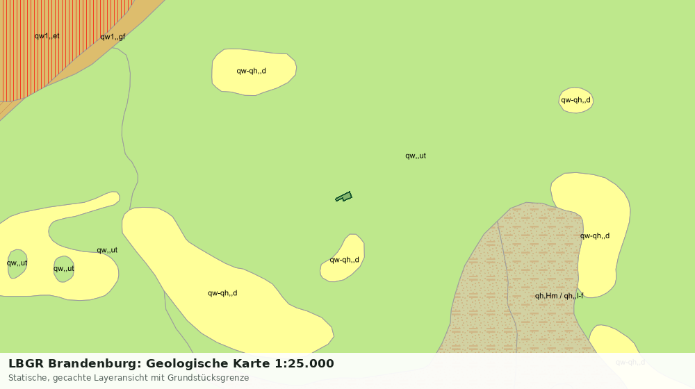 Statische Kartenansicht: LBGR Brandenburg: Geologische Karte 1:25.000