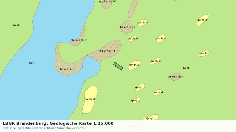 Statische Kartenansicht: LBGR Brandenburg: Geologische Karte 1:25.000