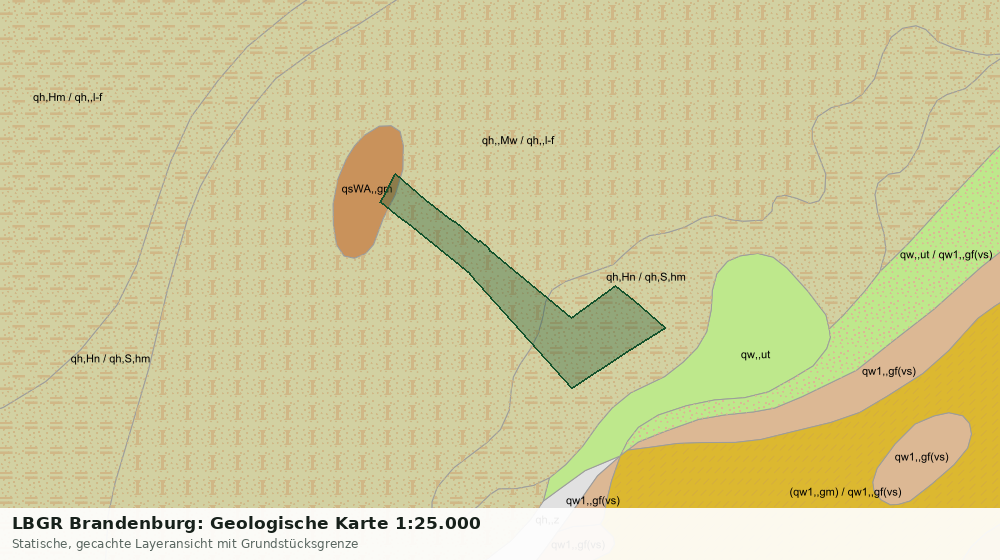 Statische Kartenansicht: LBGR Brandenburg: Geologische Karte 1:25.000